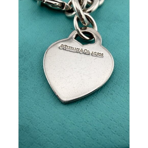 Tiffany & Co. Return to Tiffany Heart Tag 7.25" Chain Bracelet Sterling Silver - Picture 4 of 6